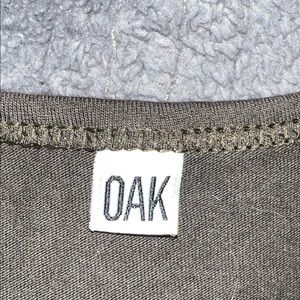OAK Charcoal grey asymmetrical cowl side Knit long tank medium NWOT
